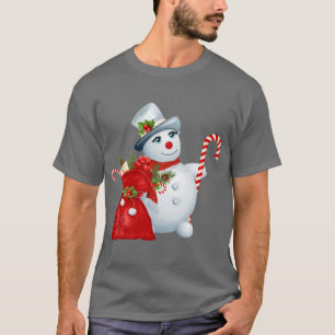 Camiseta Bonito boneco de neve de Natal