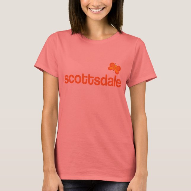 Camiseta Bonito Borboleta Scottsdale Arizona Ringer Tee (Frente)