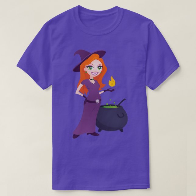 Camiseta Bonito Bruxa com Cauldron (Frente do Design)