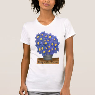 Camiseta Bonito Buquê Roxo de Flores