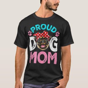 Camiseta Bonito Cachorro Pug Cachorro Mãe Dia de as mães En