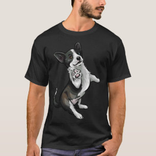 Camiseta Bonito Cardigan Welsh Corgi Black E White Brindle