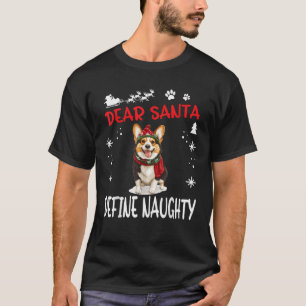 Camiseta Bonito Cardigan Welsh Corgi Cão de Natal Caros Pap