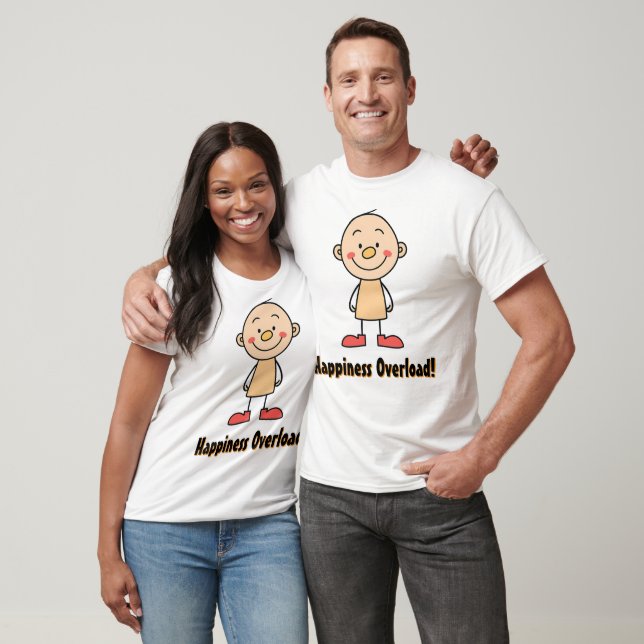 Camiseta Bonito Cartoon Bebê com Sorriso (Unissex)