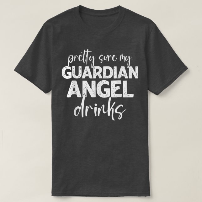 Camiseta Bonito Certeza Que Meu Anjo Guardião Bebe Citações (Frente do Design)