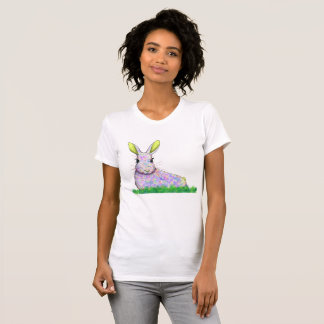 Camiseta bonito coelhinha com padrão divertido bri