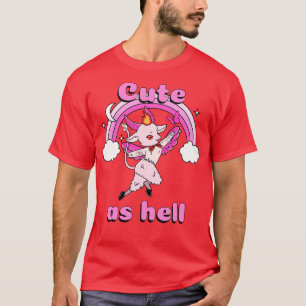 Camiseta Bonito Como Inferno Kawaii Baphomet Gótico Emo Pun