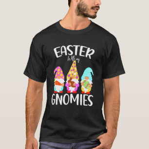 Camiseta Bonito Coração Gnomo Abraça Felz pascoa Coelho Ovo