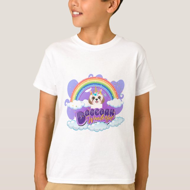 Camiseta Bonito Corgi Unicorn maravilhoso (Frente)