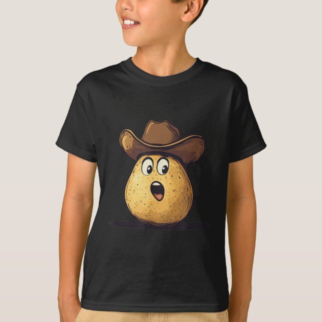 Camiseta Bonito Cowboy Tato Com Figurino De Chapéu Oeste Se (Frente)