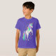 Camiseta Bonito Criação do Rainbow Unicorn Challing Stars (Frente Completa)