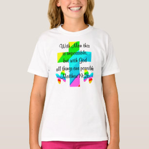 CAMISETA BONITO CRUZ E CHUMBO MATTHEW 19:26 DESIGN