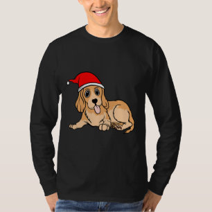 Camiseta Bonito Dachshund No Natal De Santa Hat