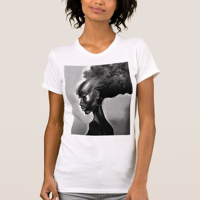 Camiseta bonito de mulher africana (Frente)