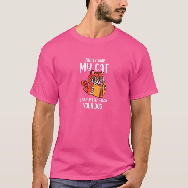 Camiseta Bonito De Que Meu Gato É Mais Inteligente Que Seu  (Frente)