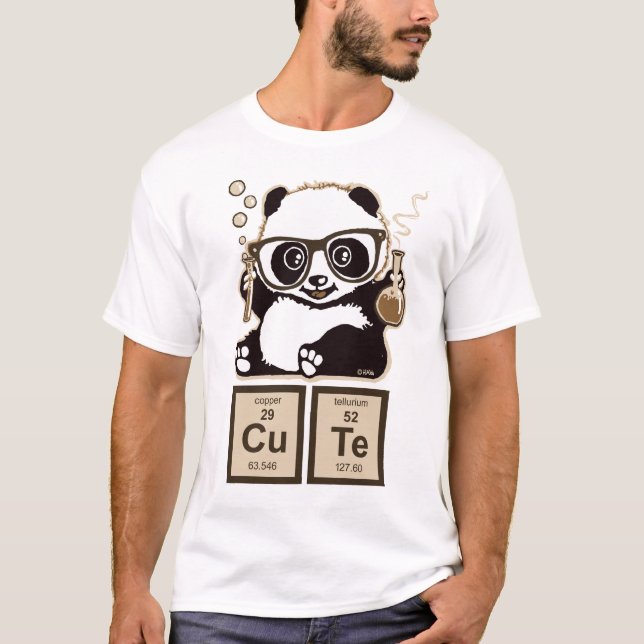 Camiseta Bonito descoberto panda da química (Frente)