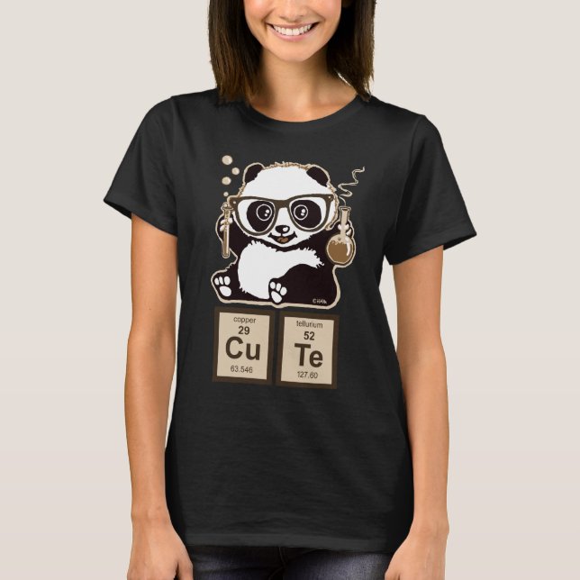 Camiseta Bonito descoberto panda da química (Frente)
