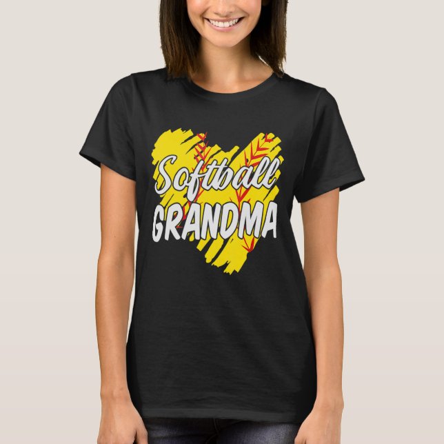 Camiseta Bonito Dia de as mães de Bola de Softball (Frente)