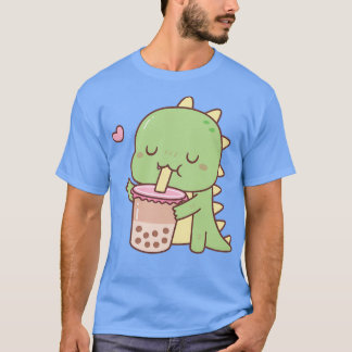 Camiseta Bonito Dino Adora Chá Boba Milk