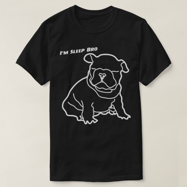 Camiseta Bonito Dom de Bulldog Francês Dormindo (Frente do Design)