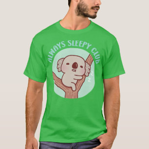 Camiseta Bonito Dormindo Koala Sempre Dormindo Clube Engraç