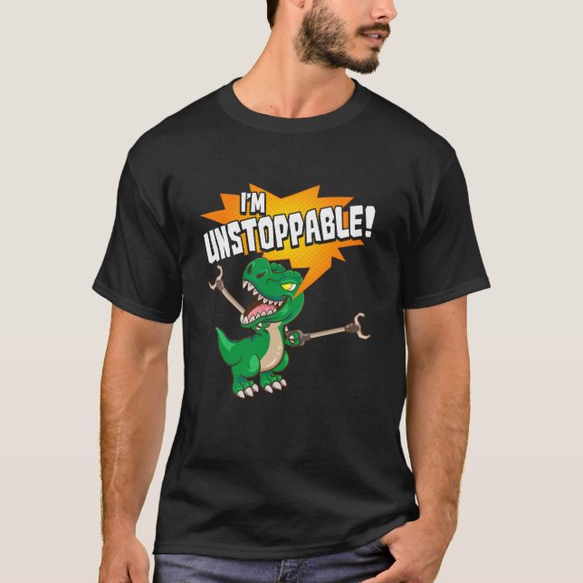 Camiseta Bonito E Engraçado Eu Sou Um Pun De Dinossauro T-R (Frente)