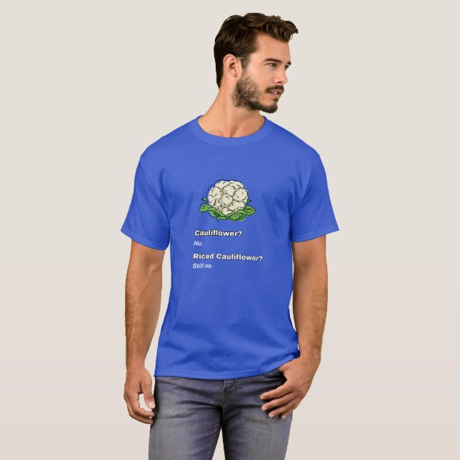 Camiseta Bonito e Engraçado Humor com couve-flor (Frente Completa)