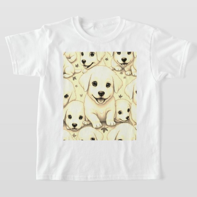Camiseta bonito e fofa de cachorros (Postura )