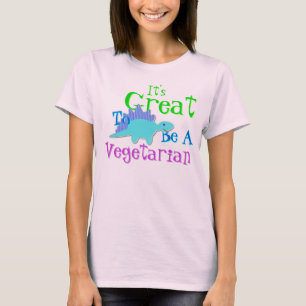 Camiseta Bonito é grande ser um dinossauro do vegetariano