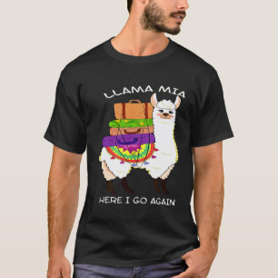 Camiseta Bonito e Lhama mia aqui vou eu novamente