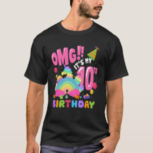 Camiseta Bonito É meu décimo aniversário de 10 anos, Pop It