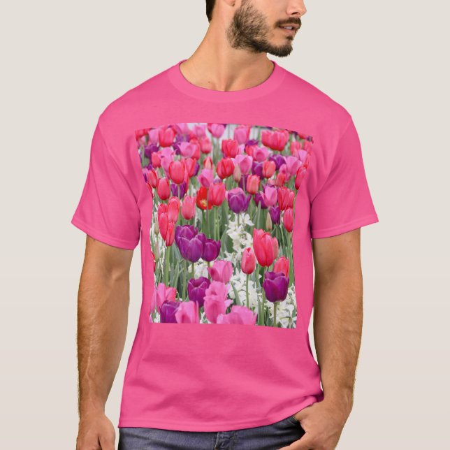Camiseta Bonito em Petais Rosa (Frente)