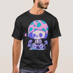 Camiseta Bonito Esqueleto Cogumelo - Arte Fantasia de Fungo