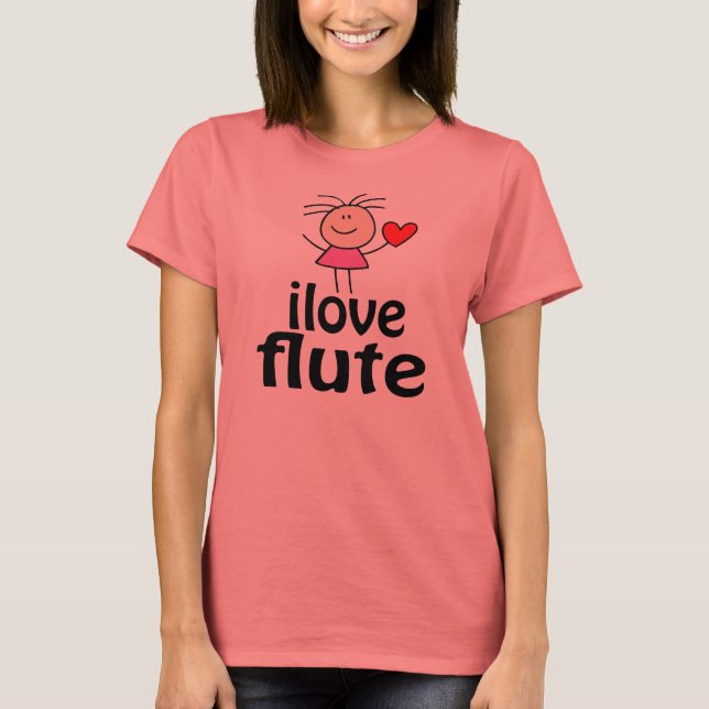 Camiseta Bonito Eu Adoro T-shirt Flute (Frente)