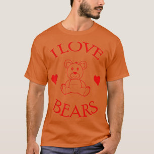Camiseta Bonito Eu Adoro Ursos-Presentes Urso Mais Forte566