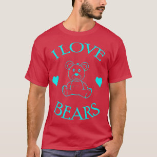 Camiseta Bonito Eu Adoro Ursos-Presentes Ursos-Amante 571