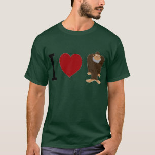 Camiseta BONITO! EU AMO o design de <3 BIGFOOT - encontrar