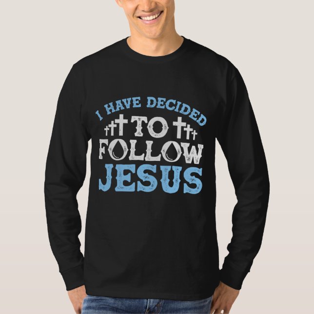 Camiseta Bonito Eu Decidi Seguir Jesus Presente Batismo M (Frente)