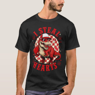 Camiseta Bonito eu roubo corações namorados dinossauro segu
