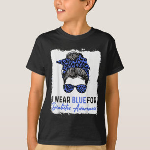 Camiseta Bonito Eu Visto Azul Para A Consciência Da Diabete