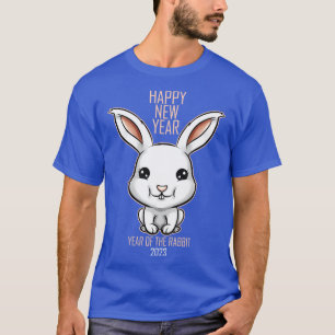 Camiseta Bonito Feliz ano novo Chinês Kawaii Do Ra