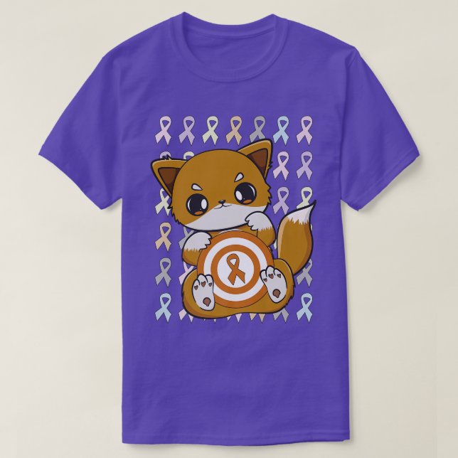Camiseta Bonito Fo Com Fita Laranja Para Sensibilização Da  (Frente do Design)