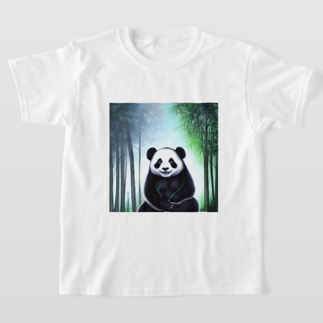 Camiseta Bonito, Fofinho Pequeno Urso de Panda (Postura )