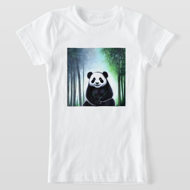 Camiseta Bonito, Fofinho Pequeno Urso de Panda (Postura )
