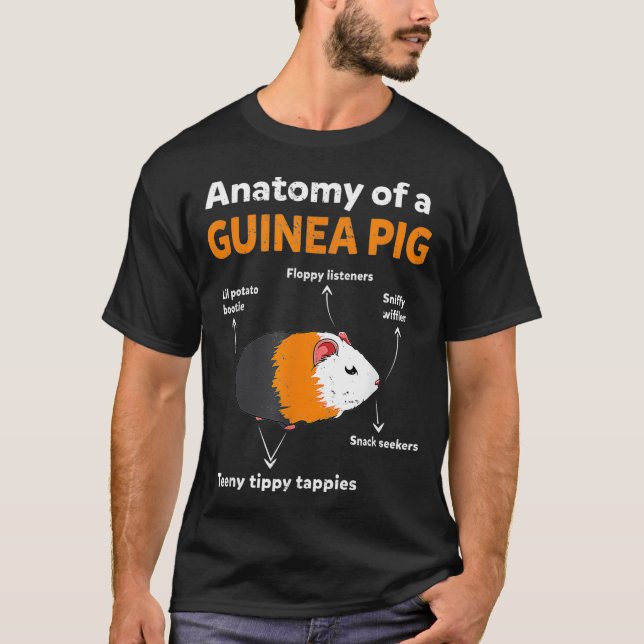 Camiseta Bonito Funny Pet Guiné Proprietário de Porcos Gift (Frente)