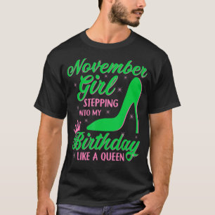 Camiseta Bonito garota de aniversário de novembro