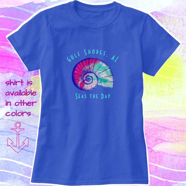 Camiseta Bonito Golfo Shores Alabama Seashell T Shirt (Criador carregado)