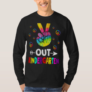 Camiseta Bonito Graduação - Tie Dye Peace Sign Mover Kinder