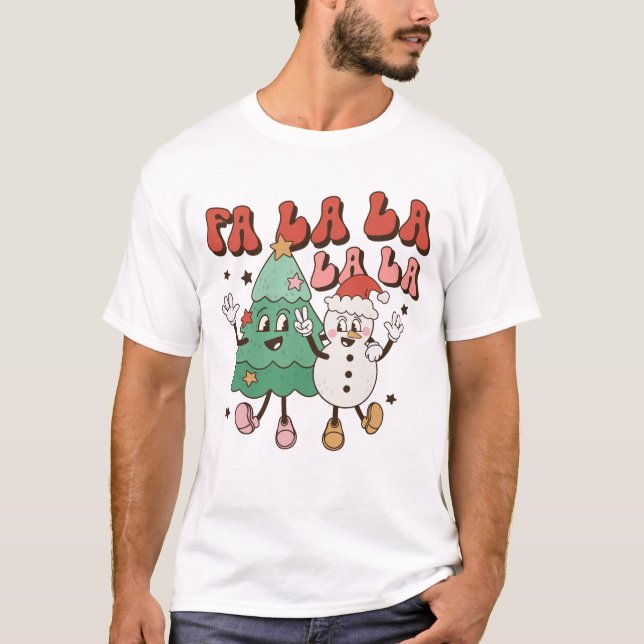 Camiseta Bonito Groovy Retro Natal (Frente)