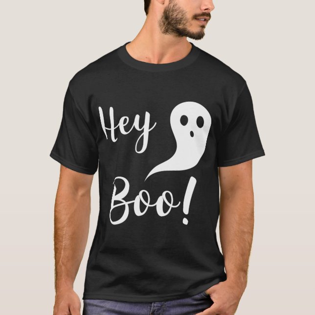 Camiseta Bonito Halloween Ei Boo (Frente)